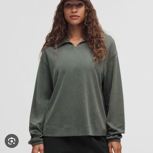 lululemon athletica Forest Green Softstream Polo Sweatshirt